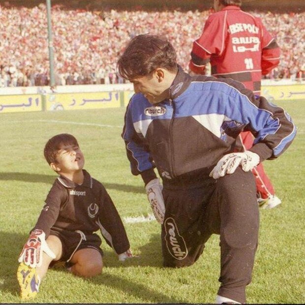 Iran football goalkeeper; Like father, like son