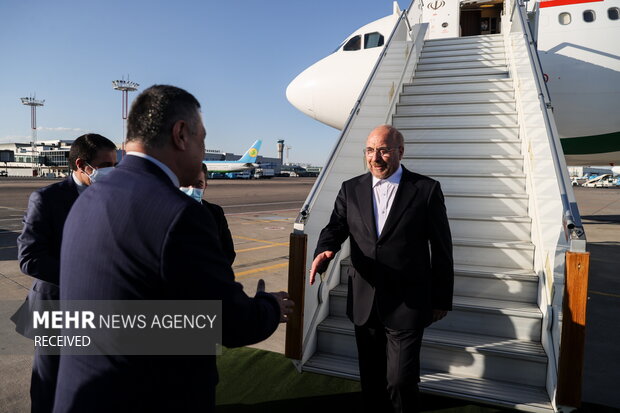 Iran Parl. Speaker arrives in Uzbekistan for bilateral talks