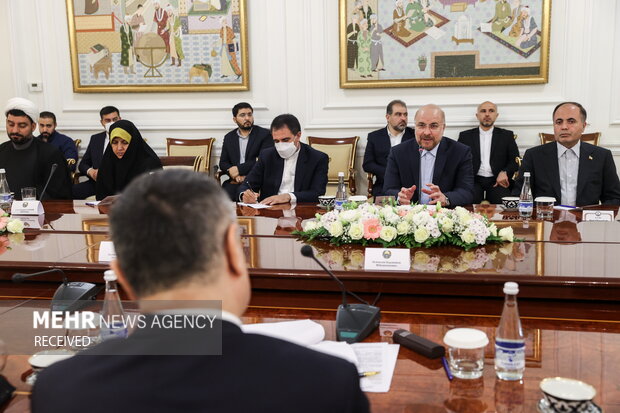 Ghalibaf's meeting with Uzbek parliaments speakers
