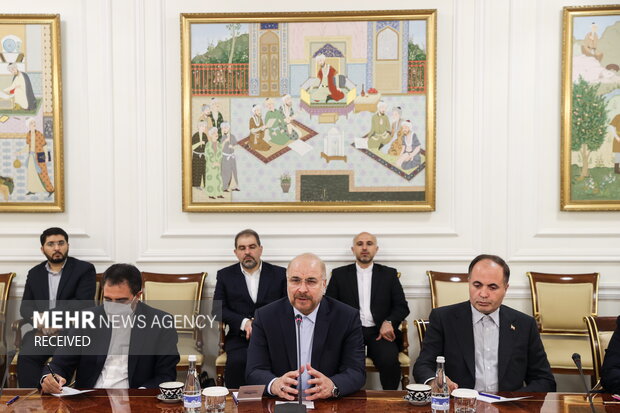 Ghalibaf's meeting with Uzbek parliaments speakers
