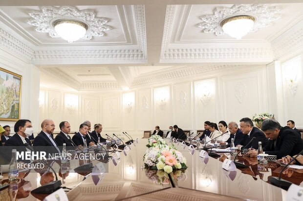 Ghalibaf's meeting with Uzbek parliaments speakers
