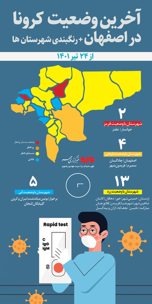 آخرین وضعیت شیوع کرونا در اصفهان