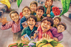 خدمات‌رسانی فرهنگی موکب آل یاسین به کودکان در مهمونی ۱۰ کیلومتری/غرفه نقاشی و بازی کودکان