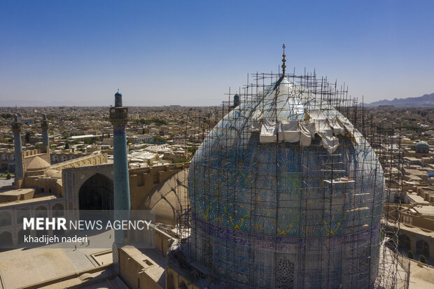 وضعیت ناگوار مرمت گنبدهای تاریخی شهر اصفهان