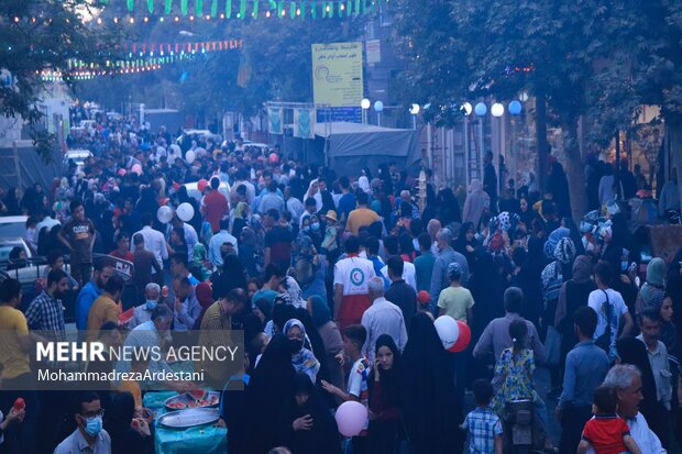 جشن خیابانی عیدغدیر در خیابان مسجدجامع ورامین