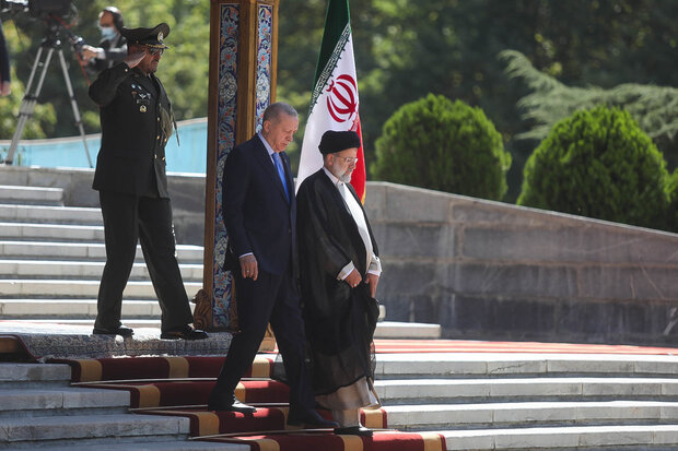 مراسم استقبال رسمی حجت الاسلام رئیسی رئیس جمهور از اردوغان رئیس جمهور ترکیه