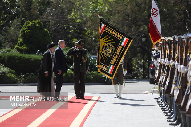 ترک صدر اردوغان کا تہران میں باضابطہ استقبال+تصاویر
