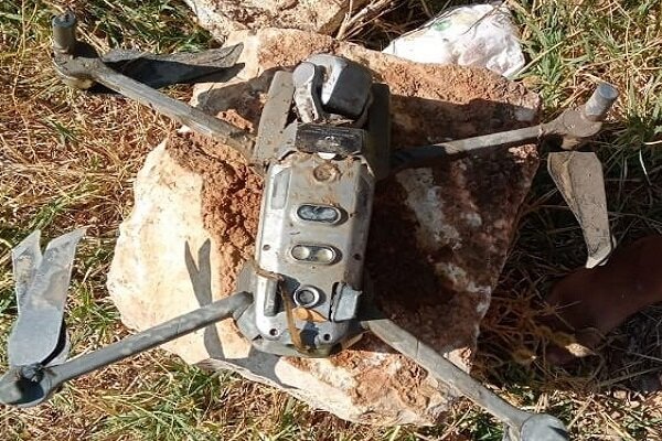 سقوط پهپاد اسراییلی در جنوب لبنان بر اثر اصابت موشک