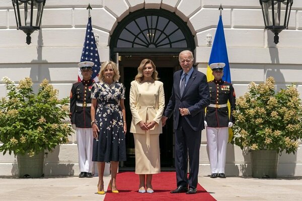 همسر رئیس جمهور اوکراین به آمریکا رفت