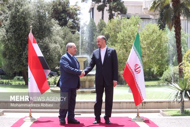 شام کے وزیر خارجہ تہران پہنچ گئے، امیر عبداللہیان سے ملاقات