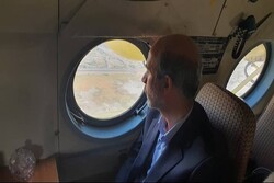 بازدید هوایی وزیر نیرو از دریاچه ارومیه