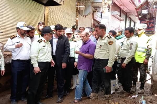 حضور فرماندهان فراجا در محل حادثه امامزاده داوود + فیلم