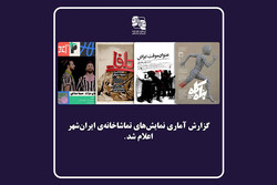 گزارش آماری نمایش‌های تماشاخانه‌ ایرانشهر اعلام شد