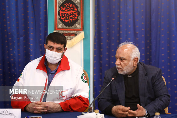 پیرحسین کولیوند رئیس جمعیت هلال احمر در جلسه ستاد اربعین حضور دارد
