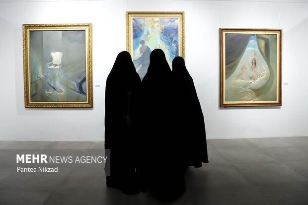 نمایشگاهی از آثار مرحوم حبیب صادقی استاد پیشکسوت نقاشی در حوزه هنری برگزار شد