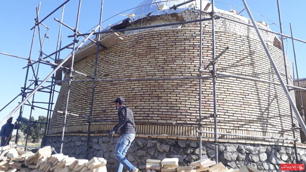 پایان عملیات حفاظتی و مرمتی امامزاده عباس در شهرستان خمین