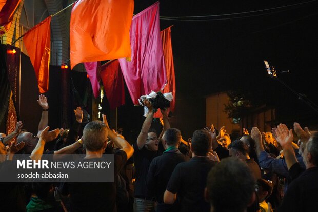 مراسم شب هفتم محرم در محله رضی کلا بابل