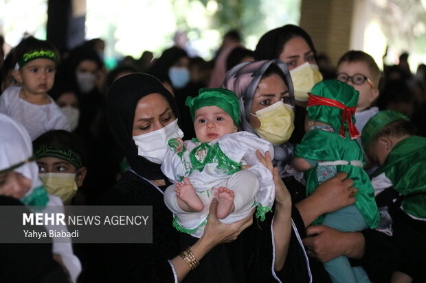 مراسم شیرخوارگان حسینی در گلزار شهدای کرمانشاه