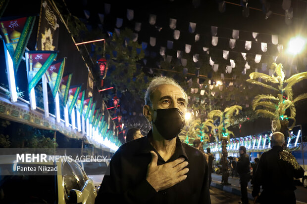 Tehran people hold mourning ceremonies on Muharram 8th
