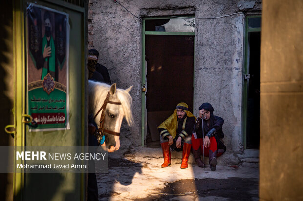 آیین تعزیه ‌خوانی در روستای حصارخروان قزوین