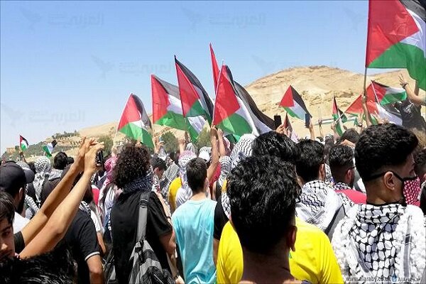 تظاهرات همبستگی با فلسطین در پایتخت اردن