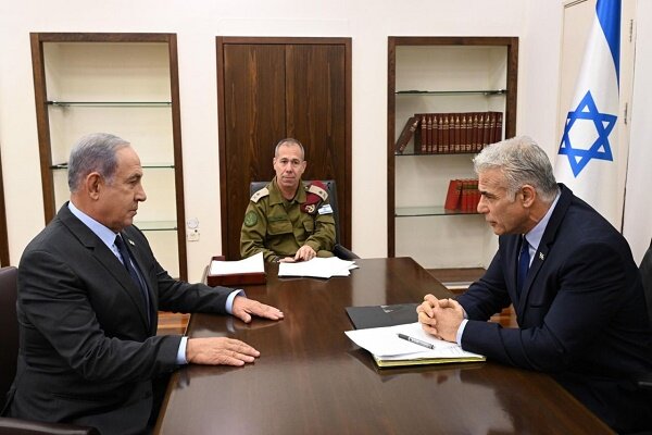 «نتانیاهو» در دیدار با «لاپید» از تجاوز نظامی به «غزه» حمایت کرد
