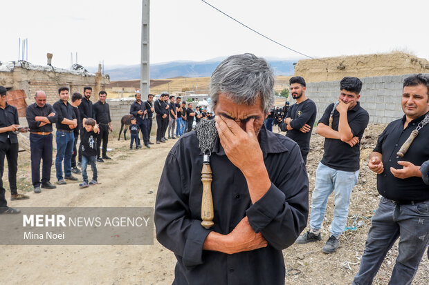 عزاداری تاسوعای حسینی  در روستای زگلیک اهر