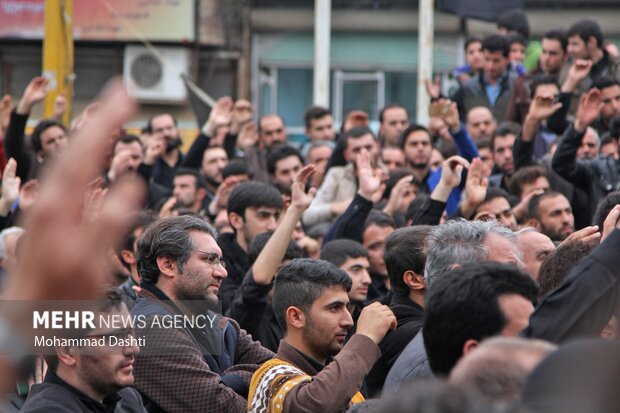 اجتماع عزاداران حسینی شهرستان گرمی در تاسوعای حسینی