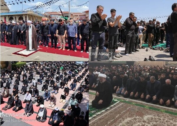 ایران بھر میں عزاداروں نے عاشورا کے دن نماز ظہر و عصر جماعت کے ساتھ ادا کی