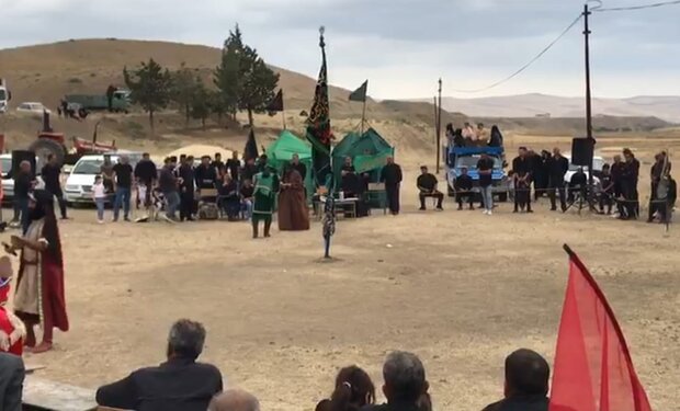 مراسم سنتی شبیه‌خوانی روستای اوجاق شهرستان گرمی 