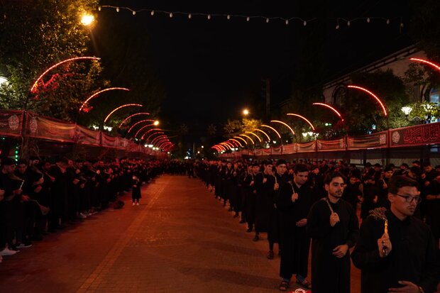 عزاداری مردم حسینی و گردشگران شهر توریستی سرعین