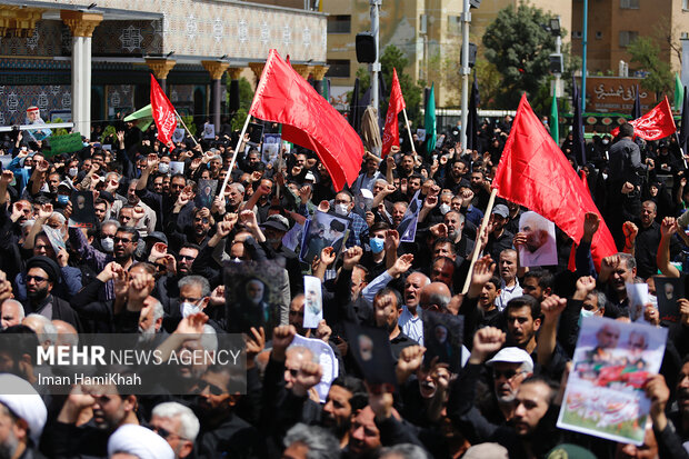 تجمع اعتراضی مردم همدان در حمایت از شهید همدانی