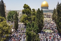 برگزاری نماز جمعه در مسجدالاقصی با حضور ۵۰ هزار فلسطینی