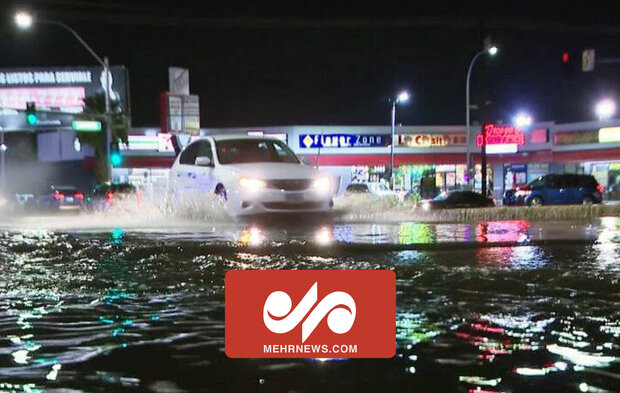 سیلاب در خیابان‌های لاس وگاس با ۲ کشته