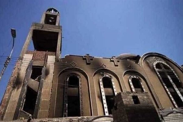 Fire engulfs church in Egypt's Alexandria