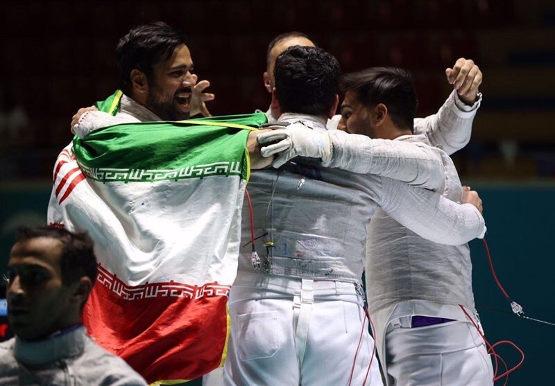 Iran team sabre win gold in 2021 Solidarity Games