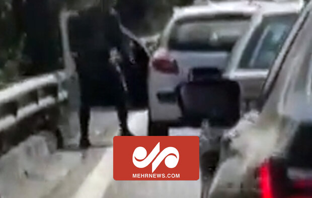 اولین تصاویر از لحظه دستگیری سارق زورگیر اتوبان نیایش
