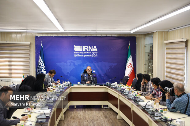 نشست خبری احمد وحیدی وزیر کشور پیش از ظهر شنبه ۲۹ مرداد ۱۴۰۱ در خبرگزاری ایرنا برگزار شد