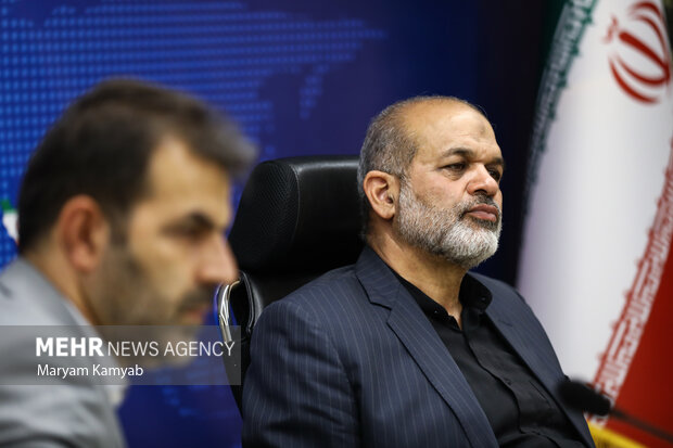 نشست خبری احمد وحیدی وزیر کشور پیش از ظهر شنبه ۲۹ مرداد ۱۴۰۱ در خبرگزاری ایرنا برگزار شد