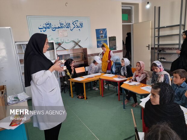 اردوی جهادی دانشجویان دختر خراسان شمالی در بخش شوقان