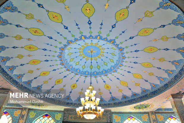Mosques in Ardabil with carved ceilings, religious motifs 