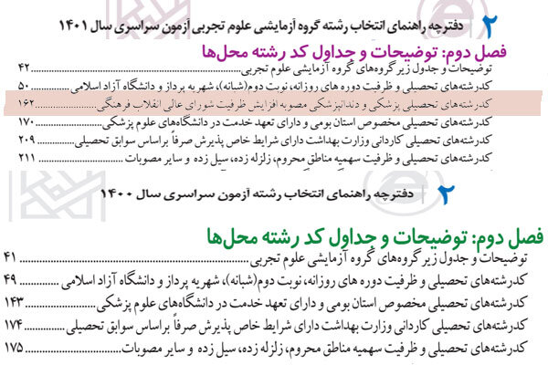 افزایش ظرفیت پزشکی در کنکور 1401 و حل یک معادله چندمجهولی 4