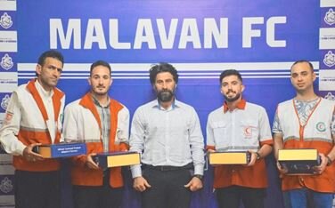 تقدیر باشگاه ملوان از خدمات جمعیت هلال احمر