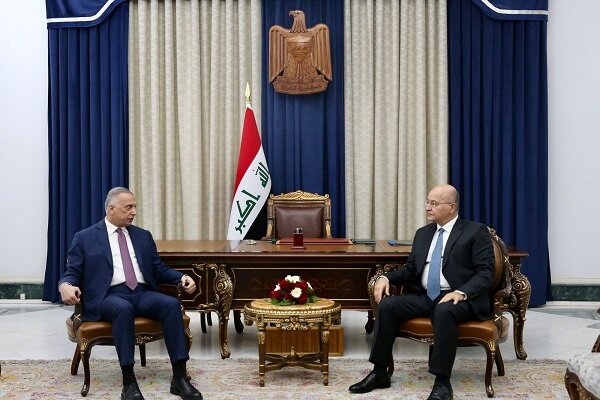 رایزنی برهم صالح و مصطفی الکاظمی درباره تحولات سیاسی عراق