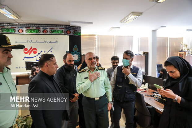  سردار حسین رحیمی فرمانده انتظامی تهران بزرگ در تحریریه خبرگزاری مهر حضور دارد