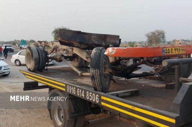 تصاویر اولیه از تصادف مرگبار در شوشتر