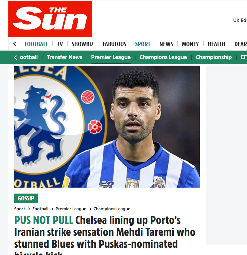 نشریه انگلیسی: چلسی آماده انتقال طارمی به لندن