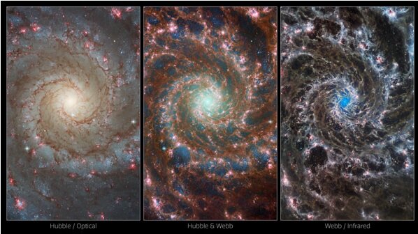 عکسی که «جیمز وب» از بازوهای مارپیچی کهکشان ستاره زا گرفت