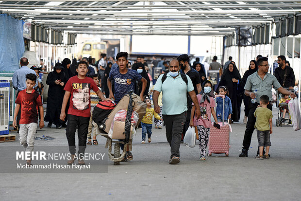اوجگیری تردد درمهران/نیازموکبها به آب/ورود۱.۱میلیون نفر به عراق