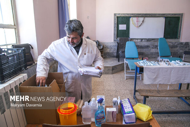 اردوی جهادی بسیج جامعه پزشکی در روستای زرد خراسان شمالی